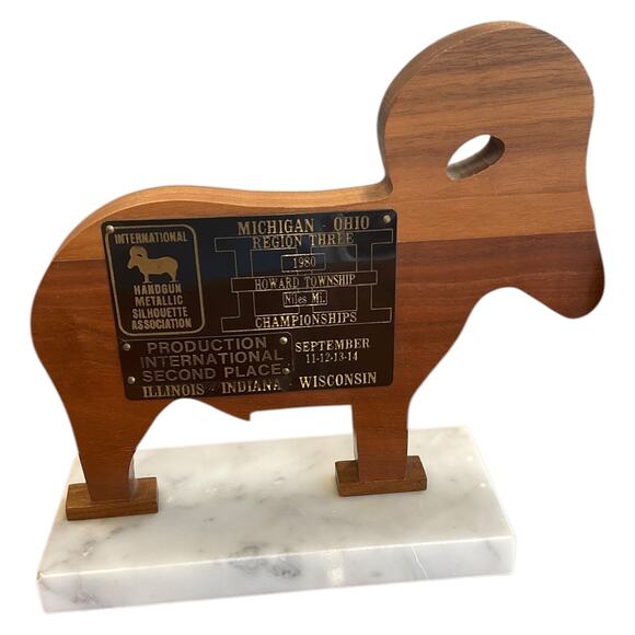 1980 IHMSA Region Three Handgun Silhouette Shooting Trophies Set Shooting Trophy - Picture 2 of 13